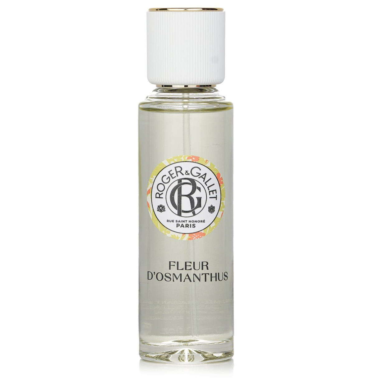 30ml bottle of Roger & Gallet Fleur D'Osmanthus Wellbeing Fragrant Water, featuring a floral aroma that promotes well-being.