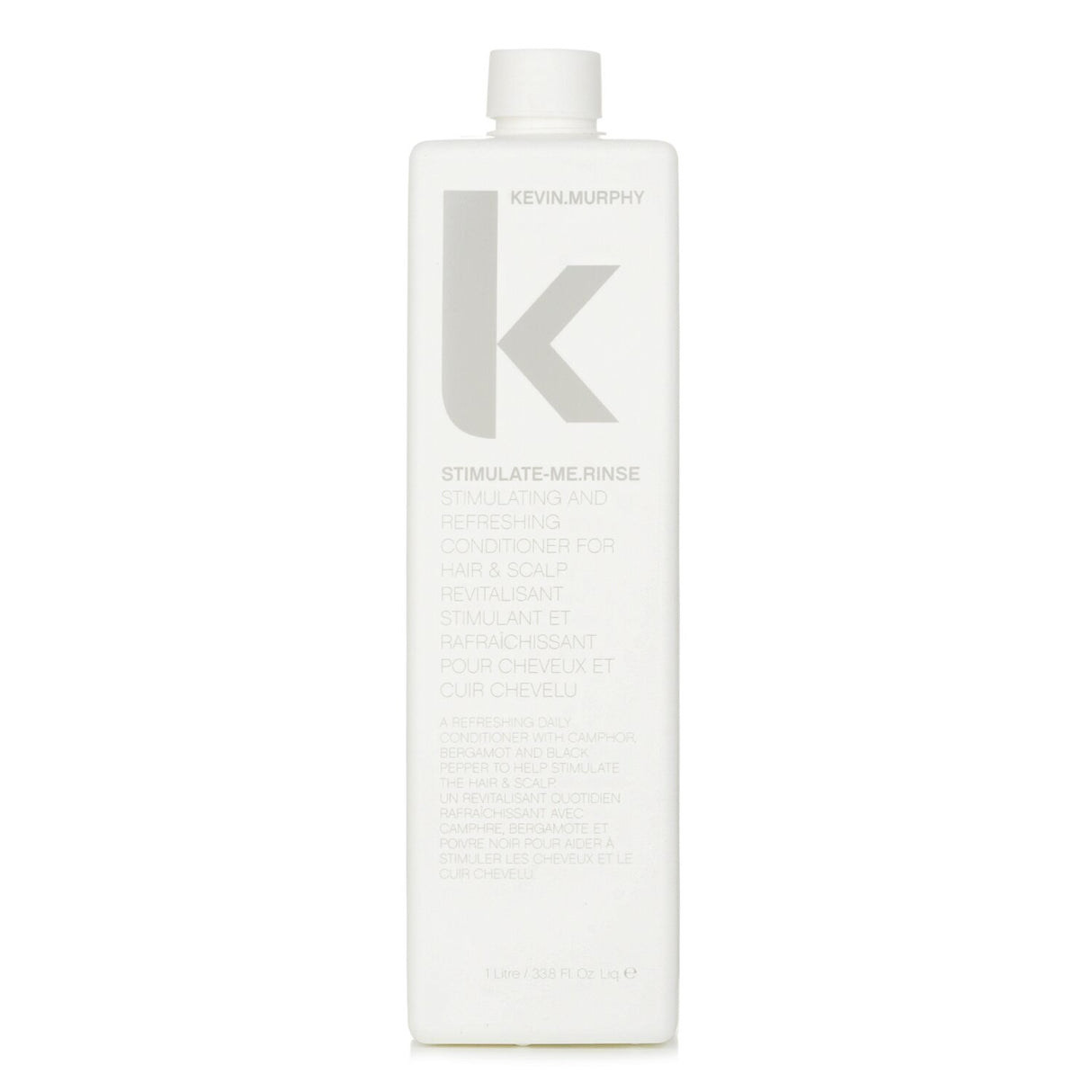 Kevin.Murphy Stimulate-Me.Rinse conditioner: soothing, cooling, paraben-free formula with Camphor, mint, and pepper for fresh, soft hair.