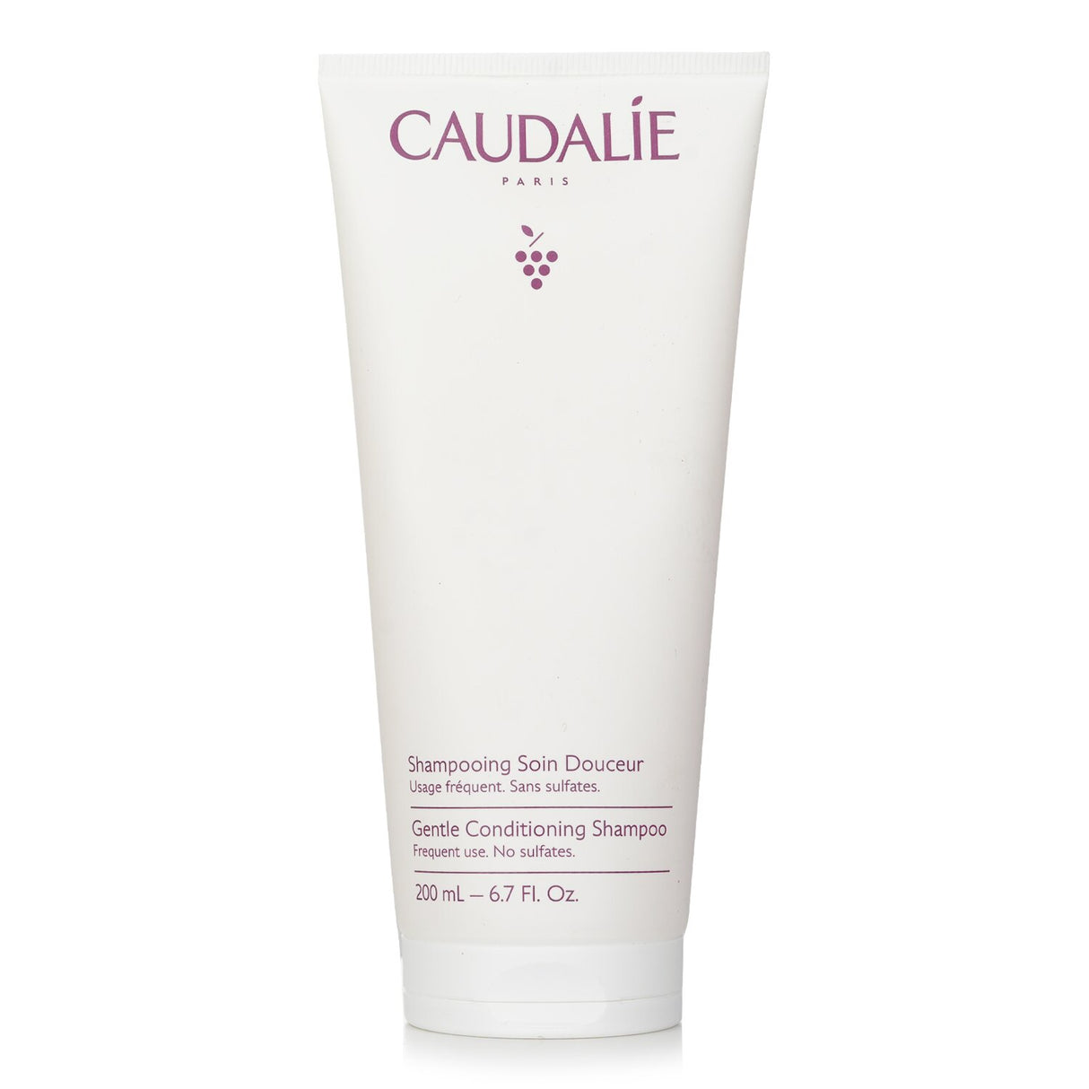 Caudalie Gentle Conditioning Shampoo in a 200ml bottle, featuring a plant-based formula for mild cleansing and nourishing hair care.