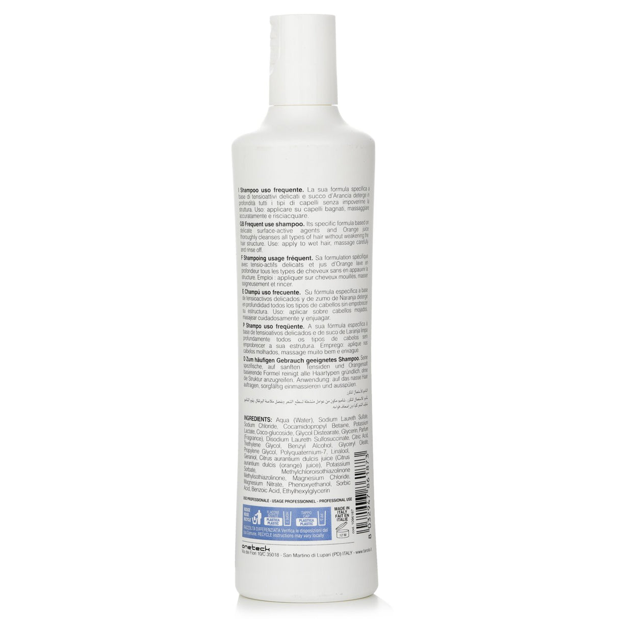 Sulfate-free Fanola Frequent Use Shampoo in 350ml, gently cleanses for healthy, voluminous hair without damage.