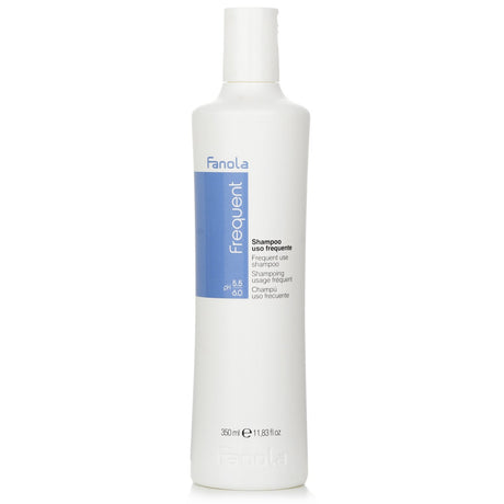 Sulfate-free Fanola Frequent Use Shampoo in a 350ml bottle, gently cleanses and revitalizes all hair types for daily use.