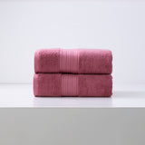 Renee Taylor Brentwood 650 GSM Low Twist 2 Pack Bath Sheet Rosebud