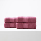 Renee Taylor Brentwood 650 GSM Low Twist 4 Pack Bath Sheet Rosebud