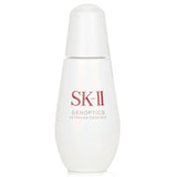 SK-II Genoptics Ultraura Essence in a 75ml bottle for brightening skin, reducing dark spots, and enhancing luminosity.