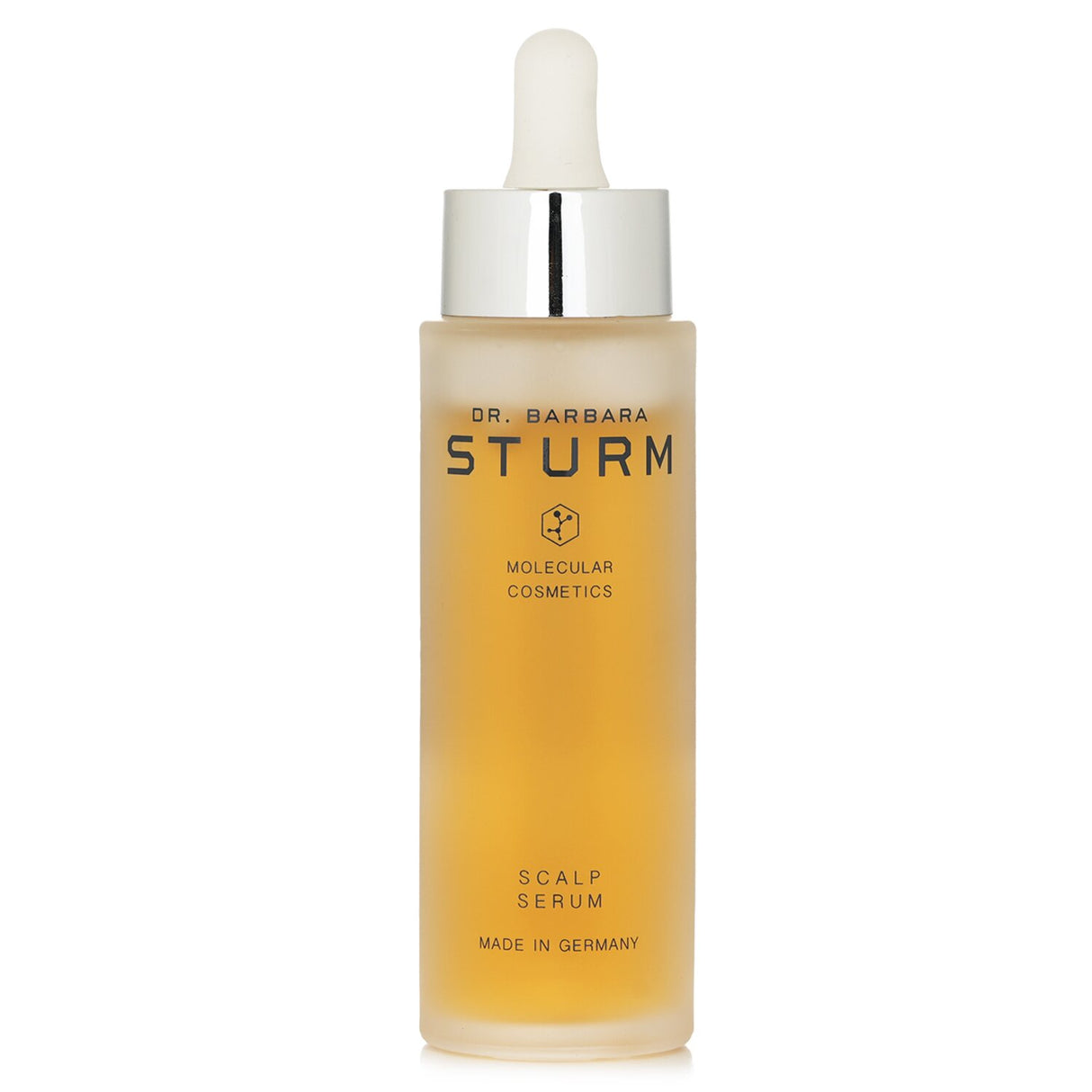 Dr. Barbara Sturm Scalp Serum in a sleek 50ml bottle, designed to hydrate and soothe dry, itchy scalps with hyaluronic acid.