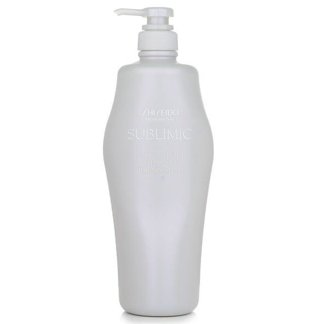 Shiseido Sublimic Adenovital Shampoo for thinning hair, 1000ml, revitalizes and nourishes, promoting volume and healthy growth.