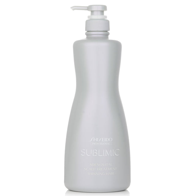 Shiseido Sublimic Adenovital Scalp Treatment, 1000g for revitalizing thinning hair, enriched with ginseng and adenosine.