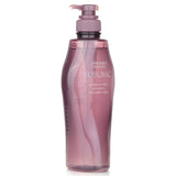 Shiseido Sublimic Luminoforce Shampoo for colored hair, 500ml, enhances shine, repairs damage, and protects against fading.