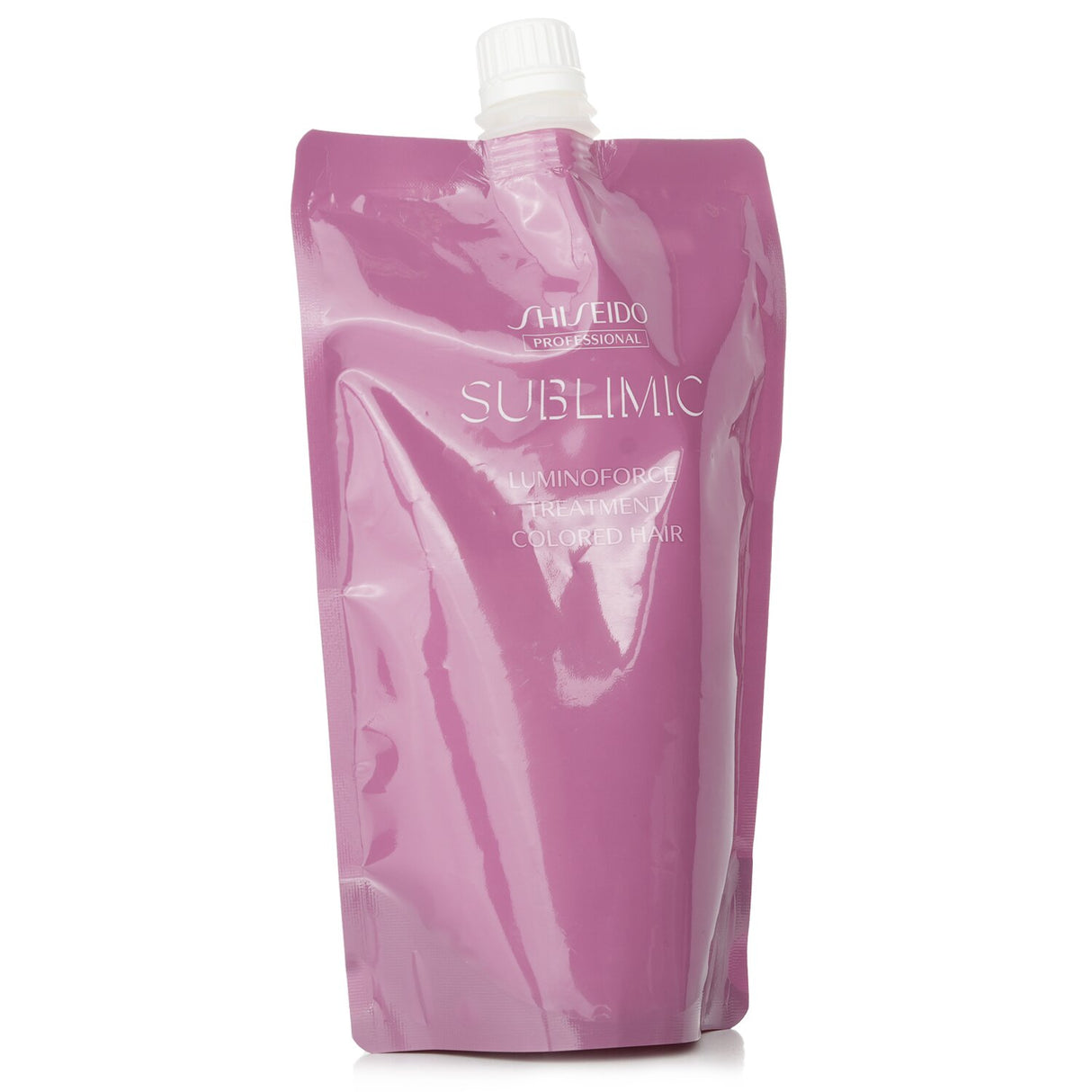 Shiseido Sublimic Luminoforce Treatment for colored hair, nourishing and enhancing shine, 450g refill.