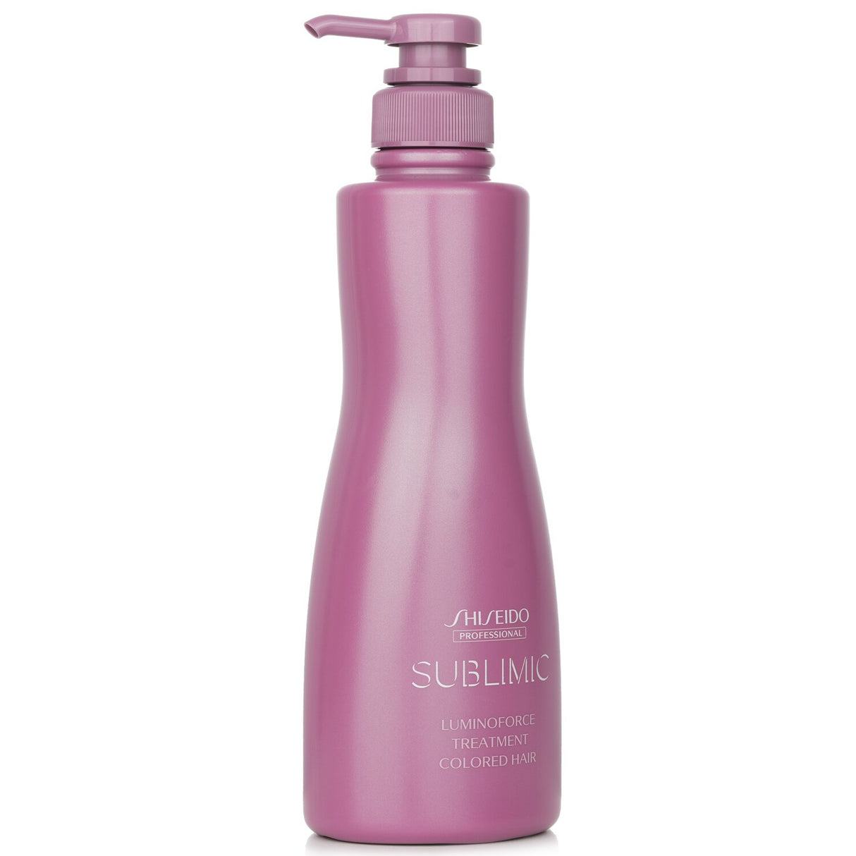 Shiseido Sublimic Luminoforce Treatment for Colored Hair, 500g; rejuvenates, protects, and amplifies shine for vibrant hair.