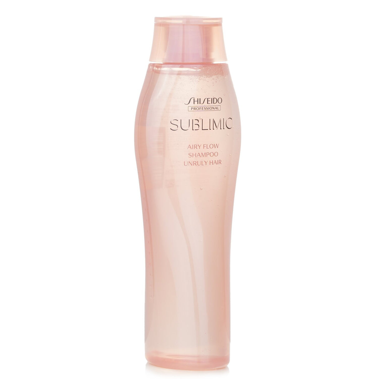 Shiseido Sublimic Airy Flow Shampoo for unruly hair, 250ml; softens, smooths, and enhances manageability with a floral-fruity scent.