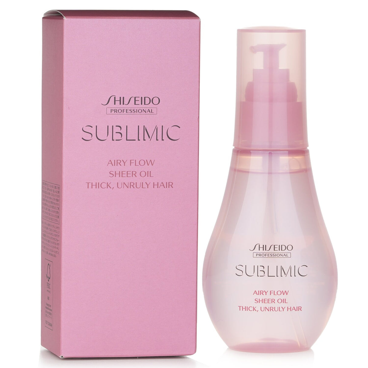 Shiseido Sublimic Airy Flow Sheer Oil: a luxurious 100ml hair oil for thick, unruly hair that protects, softens, and adds bounce.