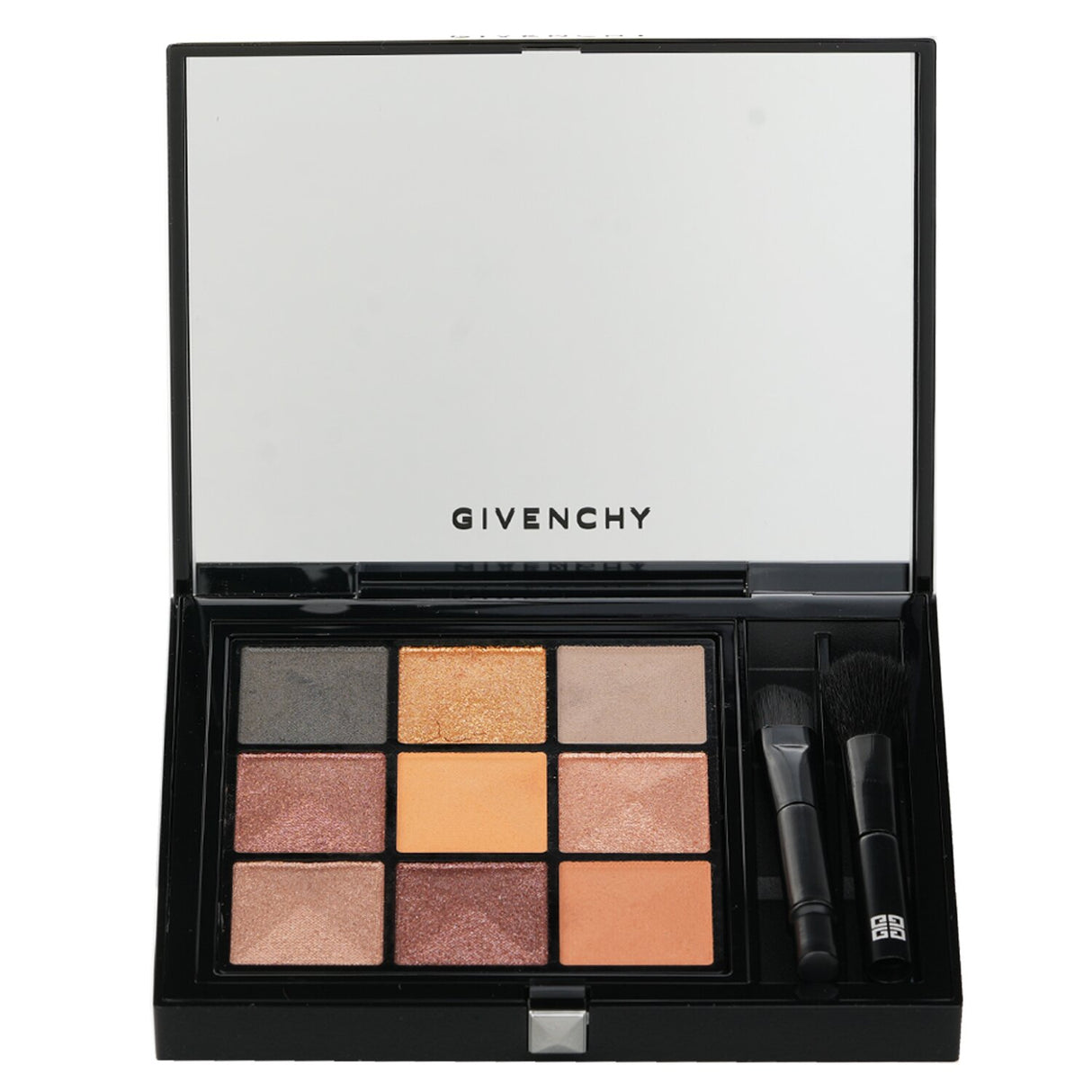 High-pigmentation Givenchy eyeshadow palette featuring nine versatile shades and finishes in a luxurious compact.