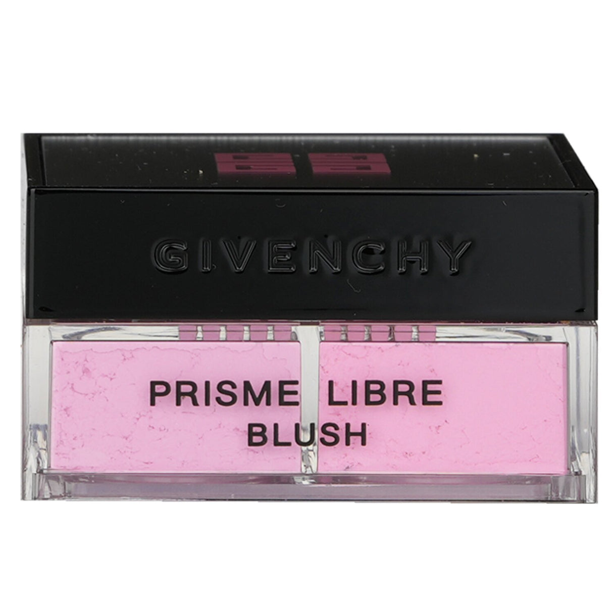 Givenchy Prisme Libre Blush in #1 Mousseline Lilas, a 4-color loose powder for radiant, sculpted cheeks lasting 12 hours.