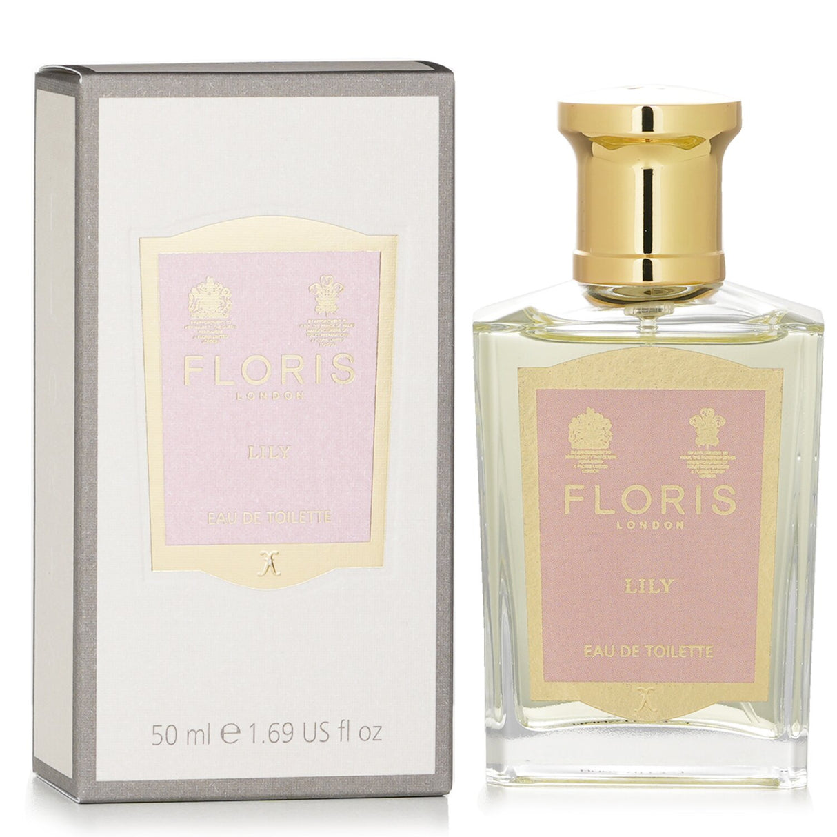 Floris Lily Eau De Toilette Spray in a 50ml bottle, featuring a floral scent of blooming lilies for elegance and freshness.