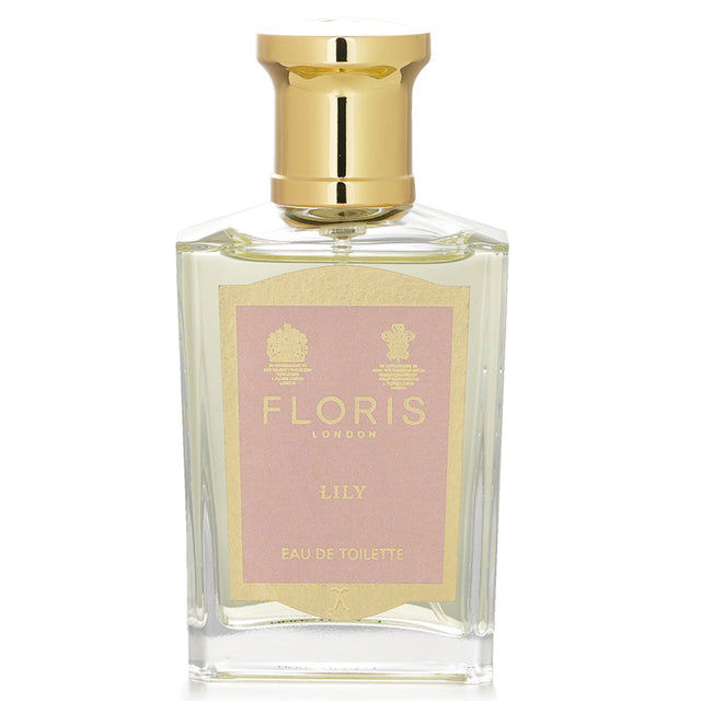 Floris Lily Eau De Toilette Spray 50ml, a luxurious floral scent evoking elegance and serenity for everyday wear.