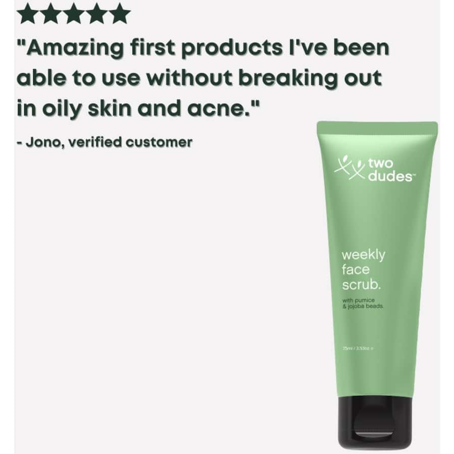 Two Dudes Facial Scrub Weekly With Pumice & Jojoba Beads 75mL