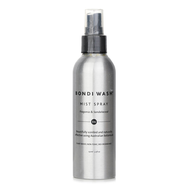 Refreshing BONDI WASH Mist Spray in Fragonia & Sandalwood, 150ml, offers calming aromas for a serene home atmosphere.