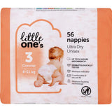 Little One's Bulk Nappies Crawler Boys & Girls 6-11kg Size 3 56pack