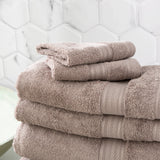 Renee Taylor Stella 650 GSM Super Soft Bamboo Cotton 2 Pack Bath Sheet Pewter