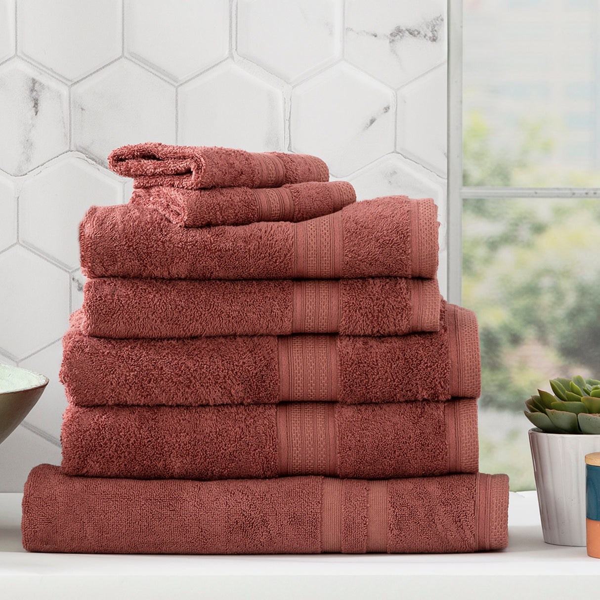 Renee Taylor Stella 650 GSM Super Soft Bamboo Cotton 7 Piece Brick