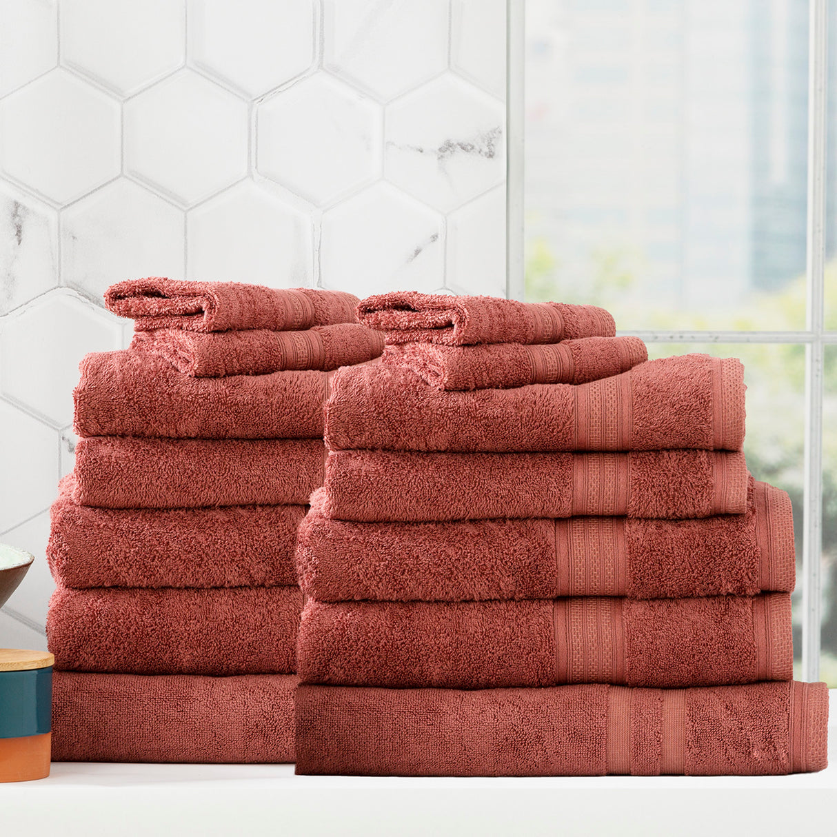 Renee Taylor Stella 650 GSM Super Soft Bamboo Cotton 14 Piece Brick