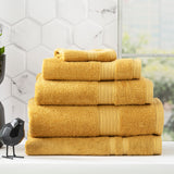 Renee Taylor Stella 650 GSM Super Soft Bamboo Cotton 5 Piece Mustard