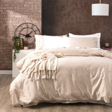 Park Avenue 500 Thread count Natural Bamboo Cotton Quilt Cover set Queen Dove