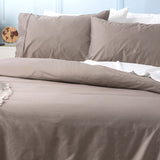 Park Avenue 500 Thread count Natural Bamboo Cotton Quilt Cover set King Pewter