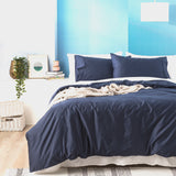 Park Avenue 500 Thread count Natural Bamboo Cotton Quilt Cover set Queen Indigo