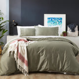 Park Avenue 500 Thread count Natural Bamboo Cotton Quilt Cover set Queen Jade