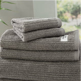 Renee Taylor Cobblestone 650 GSM Cotton Ribbed Towel Packs 14 Piece Granite