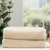 Cobblestone 650 GSM Cotton Ribbed Towel Packs 2 Pack Bath Sheet Stone