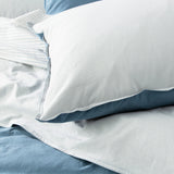 Vintage stone washed reversible Quilt / Duvet cover set Super King Blue