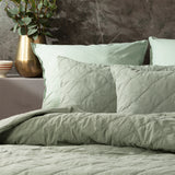 Attwood Vintage Stone Washed Cotton Quilted Coverlet set Queen/King Fern