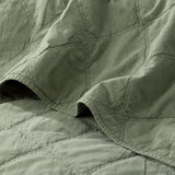 Attwood Vintage Stone Washed Cotton Quilted Coverlet set Queen/King Fern