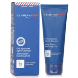 Clarins Men After Shave Soothing Gel in a 75ml tube, designed to soothe and hydrate skin post-shave.