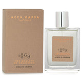 Elegant 100ml cologne spray by Acca Kappa, featuring a refined blend of woody and spicy notes for timeless charm.