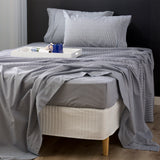 Egyptian Cotton Flannelette Sheet Set Mega Queen Striped