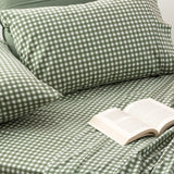 Egyptian Cotton Flannelette Sheet Set Single Gingham