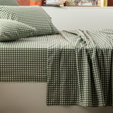 Egyptian Cotton Flannelette Sheet Set Single Gingham