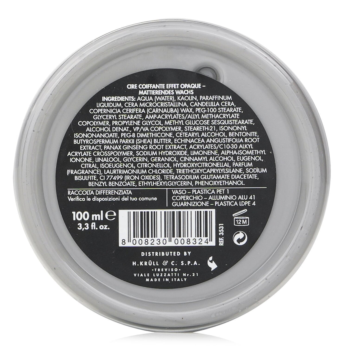 Acca Kappa - Matt Finish Wax  - 100ml/3.3oz