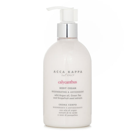 Luxurious Acca Kappa Calycanthus Body Cream in 300ml, hydrating, fragrant, and perfect for nourishing all skin types.