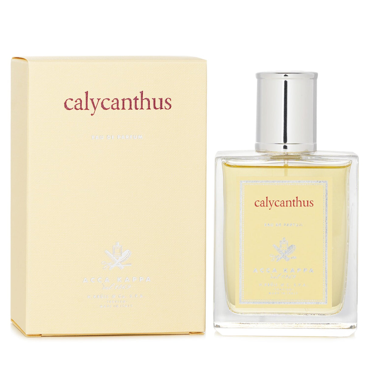 Acca Kappa Calycanthus Eau De Parfum Spray 100ml, floral and woody blend evoking spring gardens, elegant and long-lasting scent.