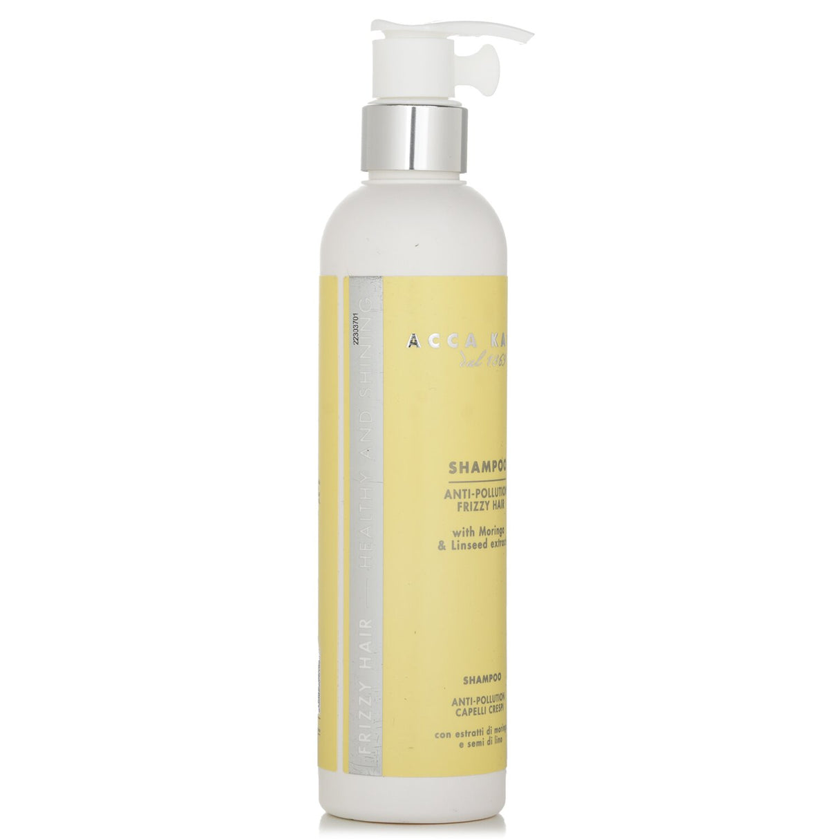 Acca Kappa Green Mandarin Anti-Pollution Shampoo in a 250ml bottle, nourishing delicate hair free from SLS and parabens.