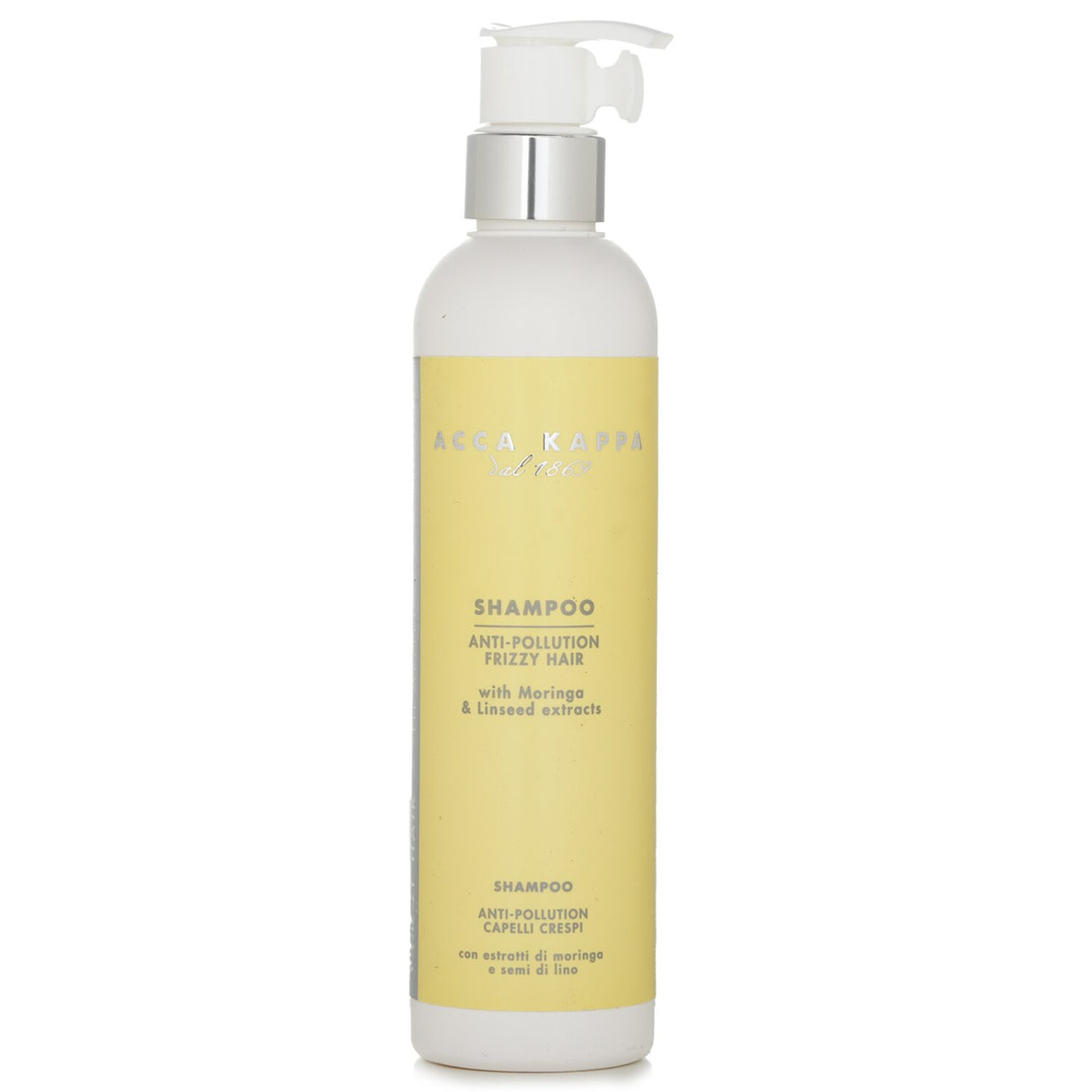 Acca Kappa Green Mandarin Anti-Pollution Shampoo, 250ml, revitalizes delicate hair while gently cleansing and nourishing.