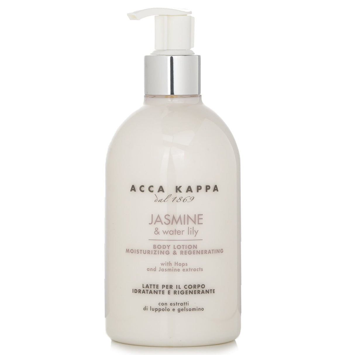 Acca Kappa Jasmine & Water Lily Body Lotion, 300ml, hydrating formula with fragrant jasmine and water lily for soft, radiant skin.