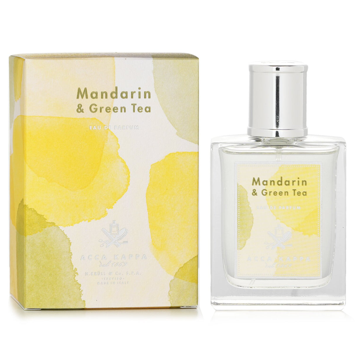 Refreshing Acca Kappa Mandarin & Green Tea Eau De Parfum Spray in a sleek 50ml bottle, perfect for everyday wear.