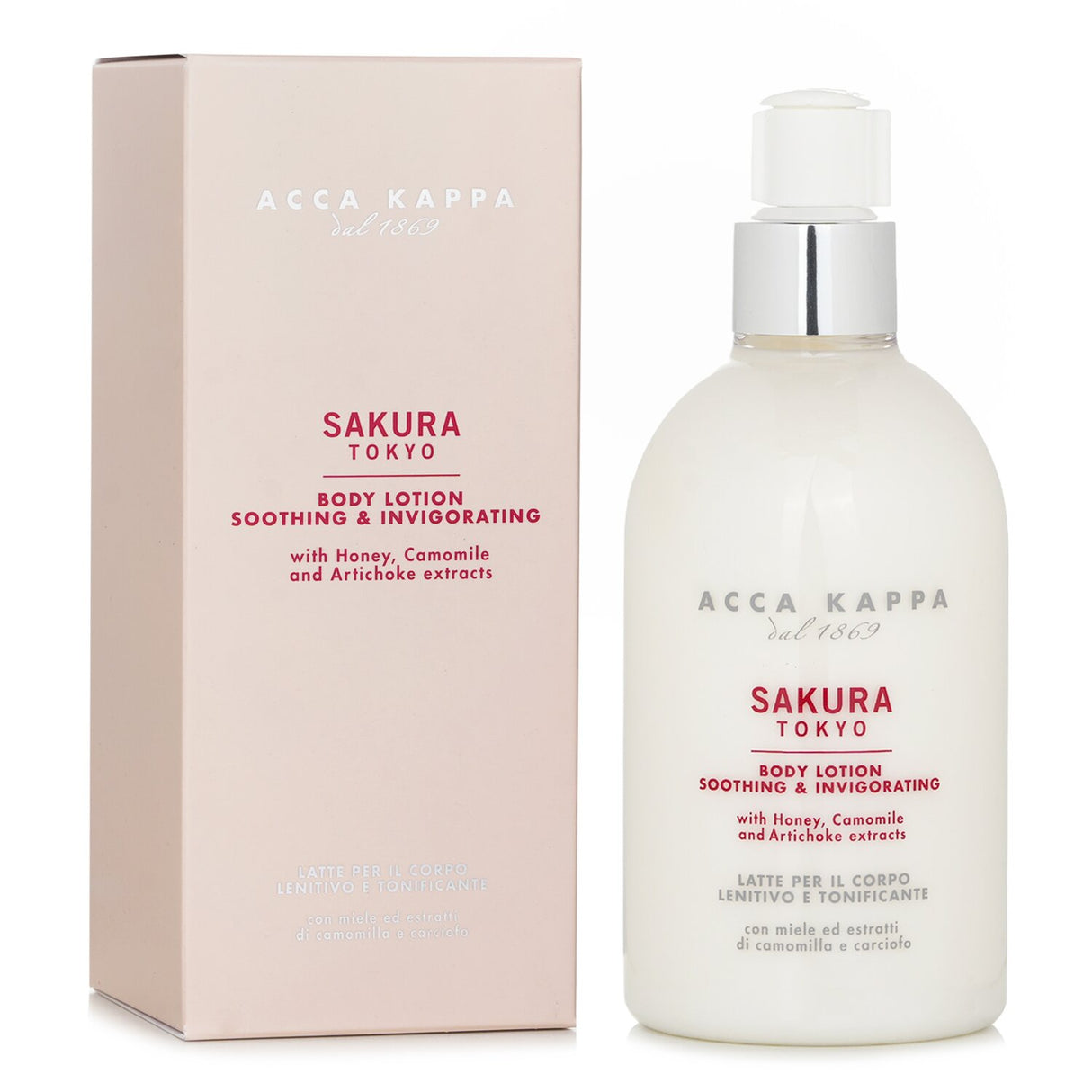 Acca Kappa Sakura Tokyo Body Lotion 300ml, a luxurious, floral-scented moisturizer for silky, radiant skin.