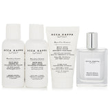 Elegant Acca Kappa White Moss Gift Set with Eau De Cologne, Shower Gel, Body Lotion, and Hand Cream for luxury self-care.